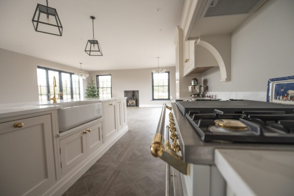 Modern kitchen with Long Island